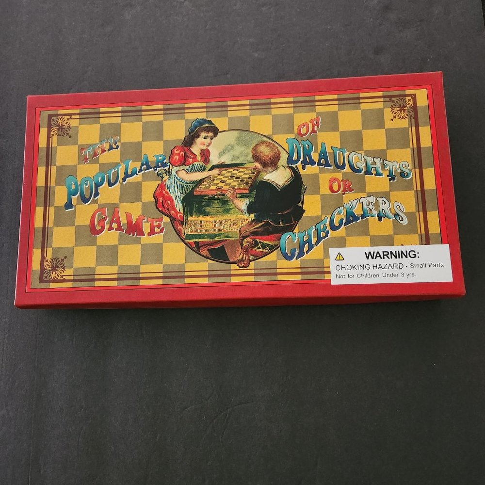 Draughts or Checkers board game New